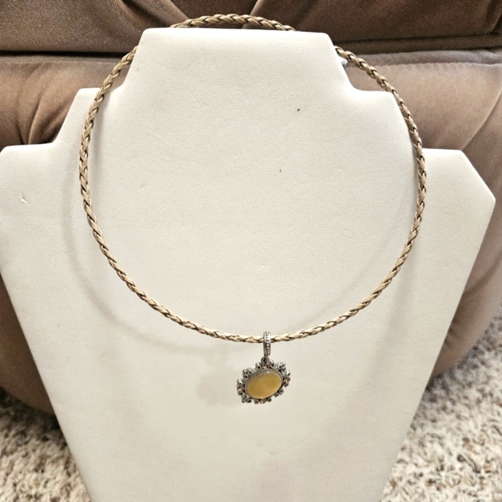 Lia Sophia Gold and Silver Twisted Pendant Necklace